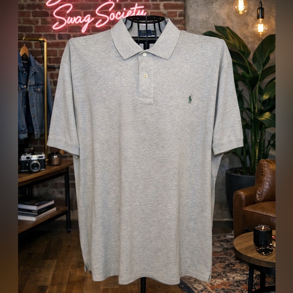 Polo Ralph Lauren Gray Polo Shirt 3XB Big & Tall